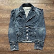 Vintage Y2K Womens S DKNY Streetwear Mall Core 2000s Hip Hop Jean Jacket