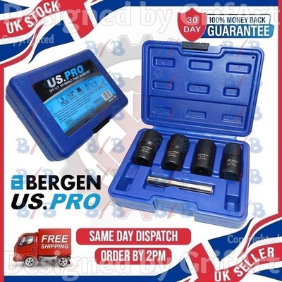 USPRO 5 STCK. 1/2 ZOLL ANTRIEB SCHLAGSCHRAUBER TWIST STECKSCHLÜSSELSATZ BESCHÄDIGTE NUSS BOLZEN ENTFERNER AUSZIEHER