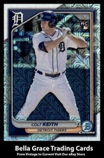 2024 Bowman Chrome Colt Keith #34 Detroit Tigers Mojo Refractors Rookie MLB Base