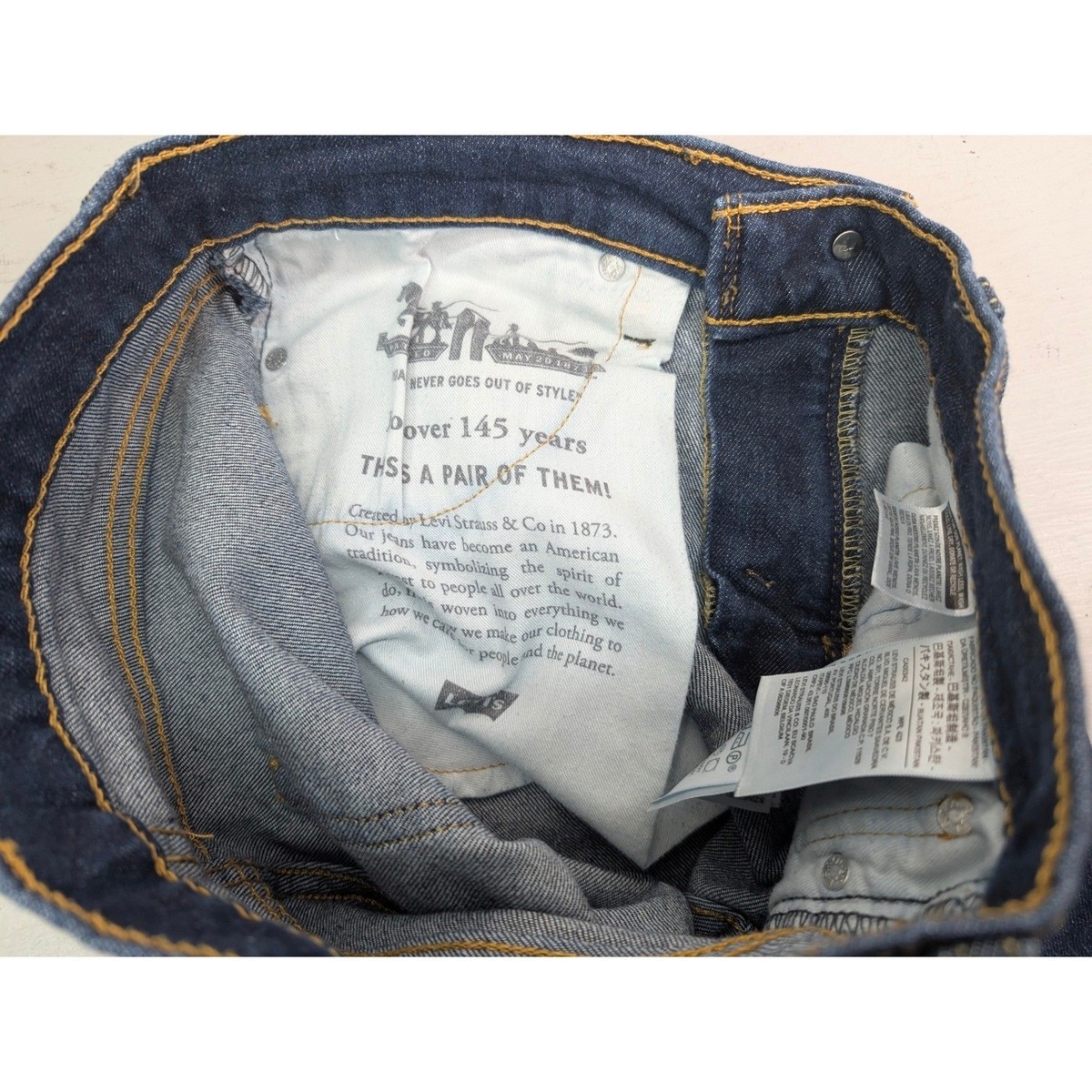 Levi's 501 Original W29 L32 デニム Levi's 501 Original Fit Men's Denim Jeans Size W29 L32 Dark Wash