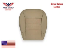 2005–2008 Corvette C6 Tan Driver Bottom Seat Cover Perforated Genuine Leather