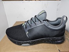 Kuru Atom Jet Black Citron Casual Comfort Shoes Men's Size 7.5 M