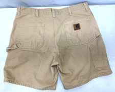 Vintage Carhartt B24 WET Mens Wheat Duck Canvas Carpenter Shorts USA Size 40
