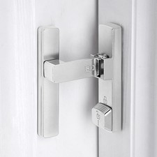 Silvery 90 Degree Barn Door Lock Flip Gate Latch Zinc Alloy Right Angle