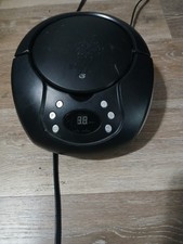 GPX BC112B CD Boombox AM/FM Radio Black Gray 3.5mm Aux Line-In TESTED 