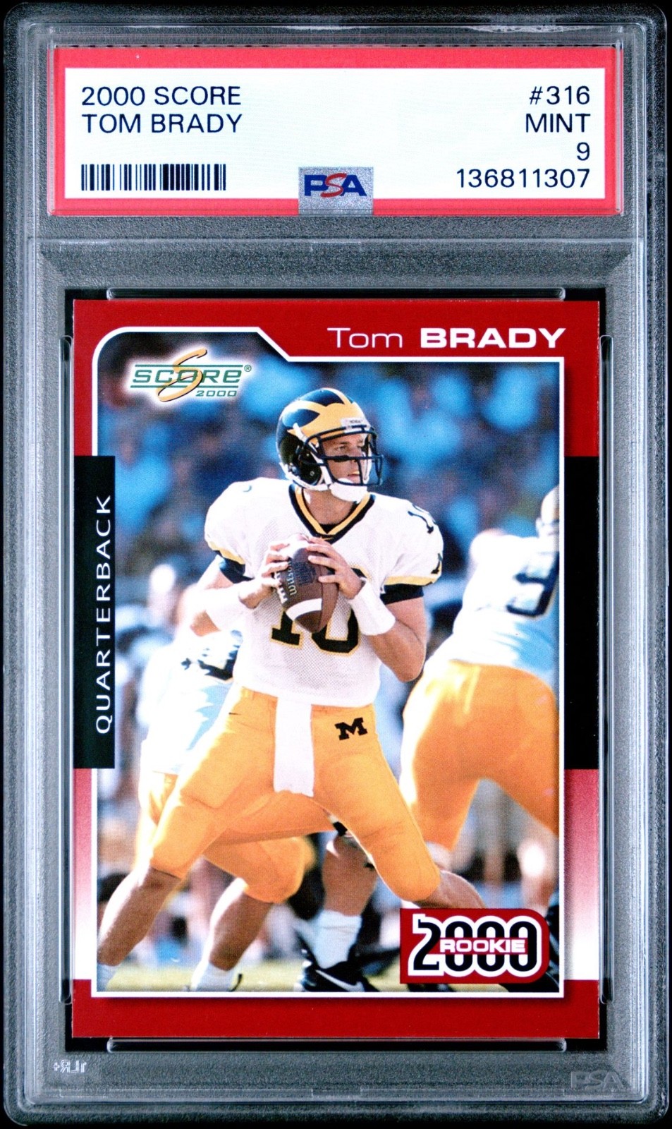 2000 SCORE #316 TOM BRADY RC PSA 9