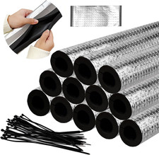 12 Pack Pipe Insulation Foam Tube,Self Adhesive Insulation Foam Wrap with Seam T