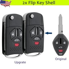2 For 2008-2017 Mitsubishi Lancer 4b Flip Key Fob Shell Oucg8d-620m-a Upgrate 2 For 2008-2017 Mitsubishi Lancer 4b Flip Key Fob Shell Oucg8d-620m-a Upgrate