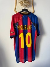 BARCELONA SPAIN BARCA 90s FOOTBALL SOCCER SHIRT VINTAGE JERSEY RIQUELME #10 MENS