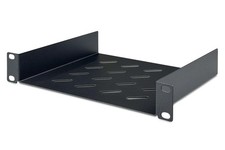 DIGITUS shelf  1U  10inch 254 mm  For network cabinet  200 mm deep  Perforate...