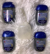 BATH & BODY WORKS DISNEY PRINCESS SNOW WHITE HAND SANITIZER SET OF 4 FREE HOLDER
