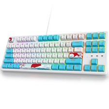 Ussixchare 75 Percent Mechanical Keyboard, 87 Keys RGB Backlit Gaming Keyboar...