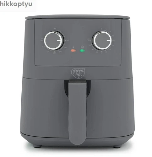 GreenLife 4.5 Quart Air Fryer Ceramic Nonstick, Graphite
