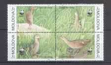 Moldova 2001 Birds WWF 4 MNH stamps
