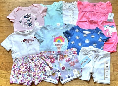 NEW 10pc Cat & Jack Disney Jumping Beans Carters Gymboree Outfits Size 12 mo NWT