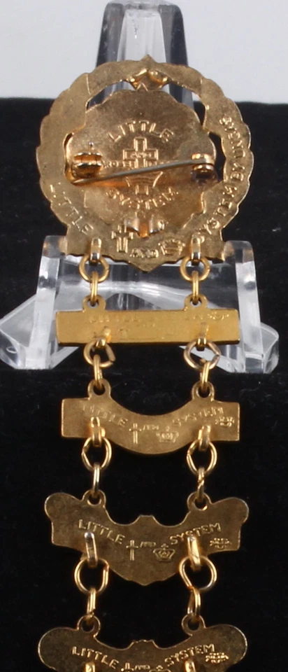 TONO DORADO LUTERANO SS ESMALTE ANTIGUO SEGUNDO - DÉCIMO AÑO BROCHE MODA 6686B Foto 4 de 4