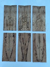 SPALTED LONDON PLANE bookmatched 2-piece guitar headplate head veneer