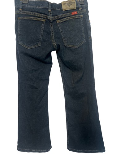 Wrangler Boys Classic Bootcut Jeans 10 Husky Dark Wash Premium Quality Denim - Picture 2 of 5