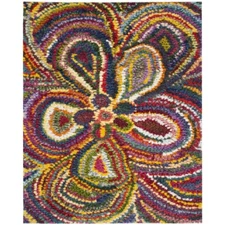 SAFAVIEH Fiesta Shag Collection FSG383M Multi Rug