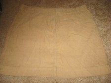 Womens Tan J CREW Corduroy Below Knee Skirt 12