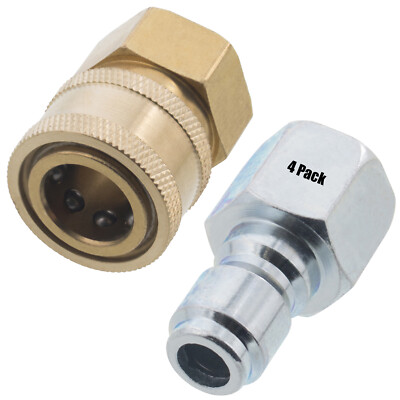 #ad #ad 4 Pressure Washer 3 8quot; FNPT Quick Connect Brass Socket and Plug Sets $32.99