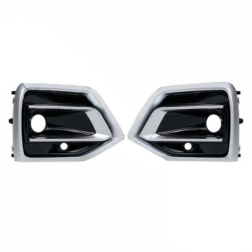 For Audi Q5 2021-2024 Front Bumper Fog Light Cover Grille Trim W/ Chrome 2Pcs - Picture 3 of 11