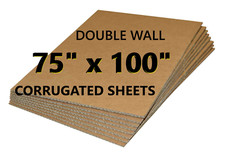 10 Large Hard2Find 75"x100" Double Wall 275 Lbs, Corrugated Cardboard Sheet Pads