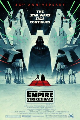 1980 Star Wars The Empire Strikes Back 40th Anniversary Movie Poster 11X17  