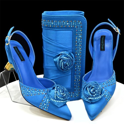 African Italian Sandals Shoes And Bag Set Party Shoes With Matching Bag Latest - Picture 2 of 15