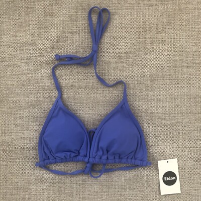 Eidon Kali Slider String Bikini Top Women s US Size XS Blue Triangle Padded NWT