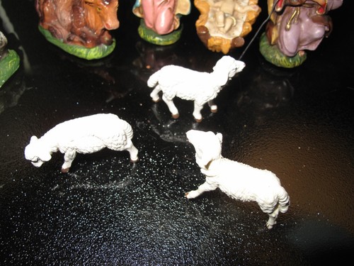ITALY Old Mid Century Nativity Manger w/ Holy Family 3 Kings Shepherd Animals - Picture 13 of 17