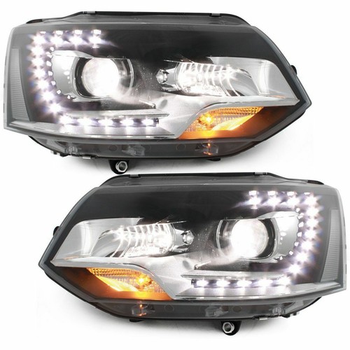 Scheinwerfer Set für VW T5 09-15 H7 Halogen Volkswagen Led Tagfahrlicht Depo - Bild 8 von 9