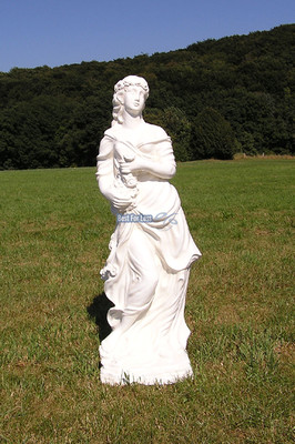 Frau Blumen Figur Statue Skulptur Weiss Garten Gartenfigur Deko Akt Abstrakte Neu Ebay