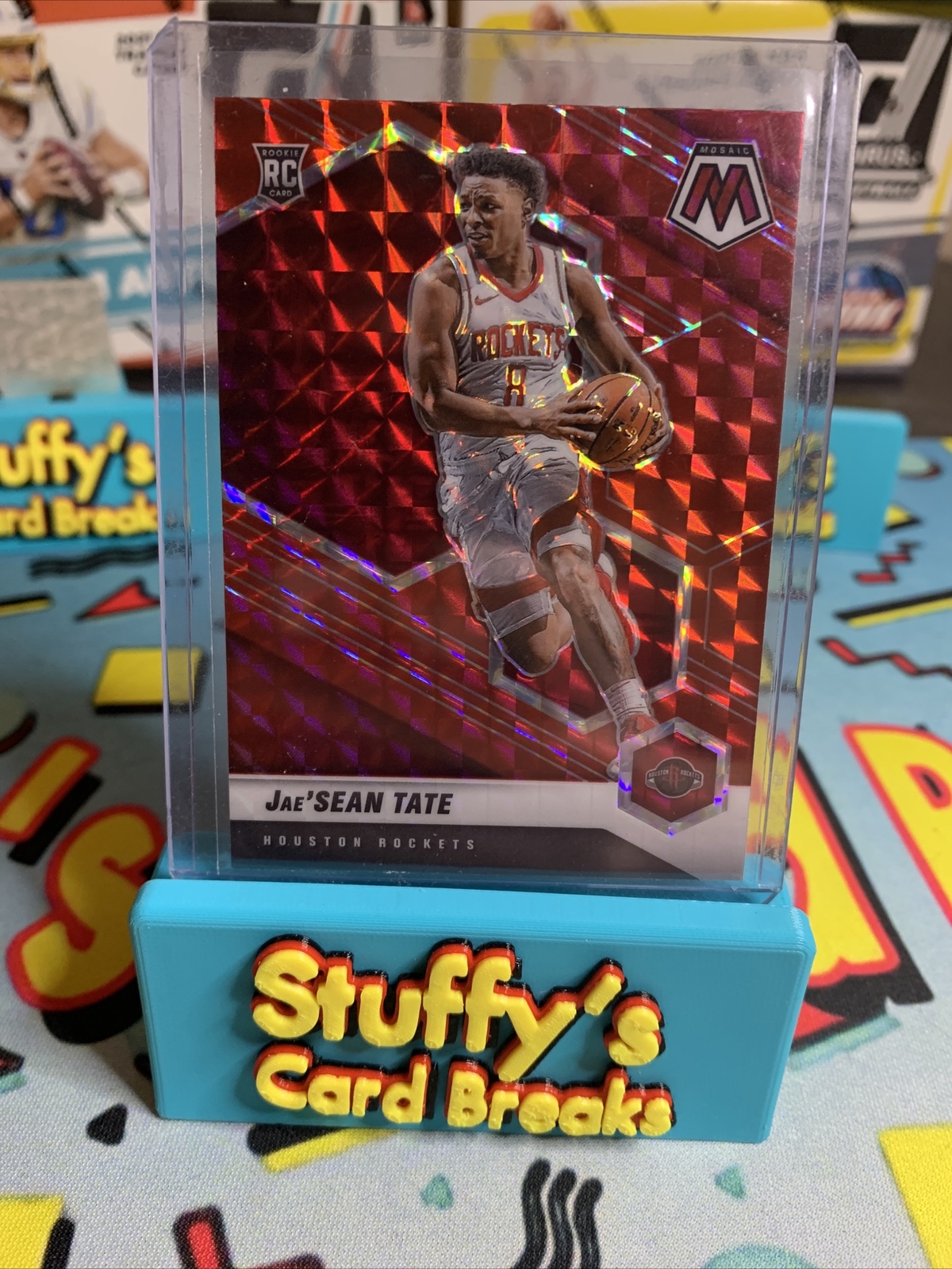 Jae'Sean Tate RC ▪ 2020-21 Mosaic Hobby RED Prizm #214 Rookie Rockets