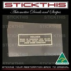 <!--F#f_0-->Oil Breather Cap Decal Sticker - Monaro GTS GTR XU1 Coupe HQ HB LC LJ TA Torana<!--F/-->
