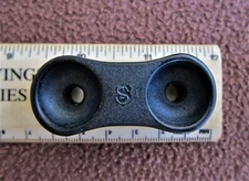 Fishing Reel Rod Clamps: BLACK AUMINUM: 1 5/16" (34 mm) Hole-to-Hole Width- NEW