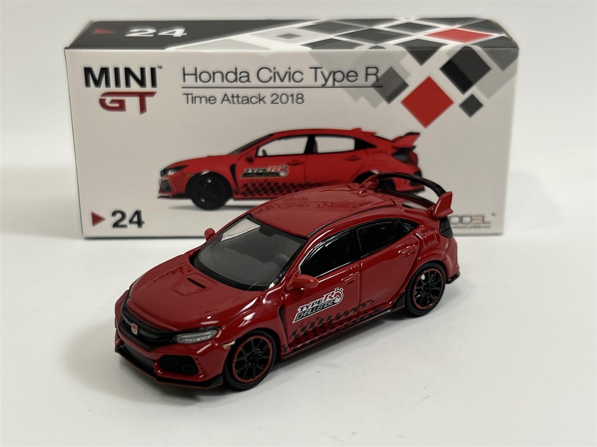 Honda Civic Type R Time Attack 2018 Red 1:64 Scale Mini GT