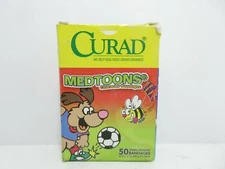 Curad Medtoons Adhesive Bandages - 3/4" x 3" - Box of 50 - NON256130Z