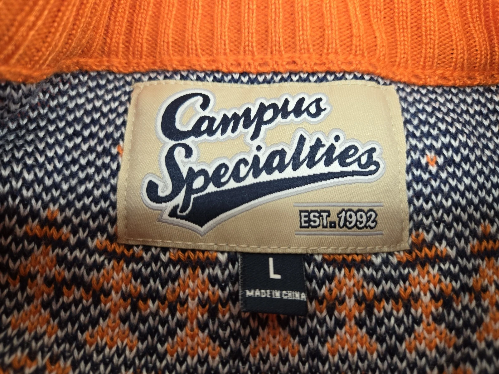 Auburn Tigers UA Christmas Holiday Sweater Size Large Campus Specialties