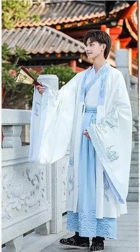 New Hanfu Costume Chinese Ancient Cosplay Oriental Vintage Couples Folk Outfit - Bild 10 von 30