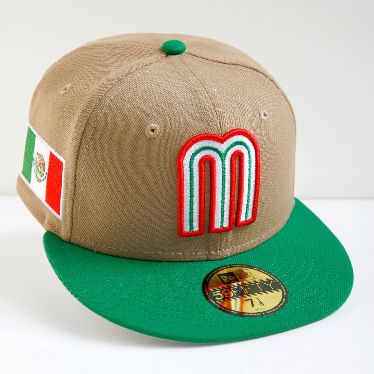 New Era MEXICO (メキシコ代表) 59fify キャップ グリーン New Era Mexico 59Fifty Fitted Cap WBC Limited-Edition Khaki