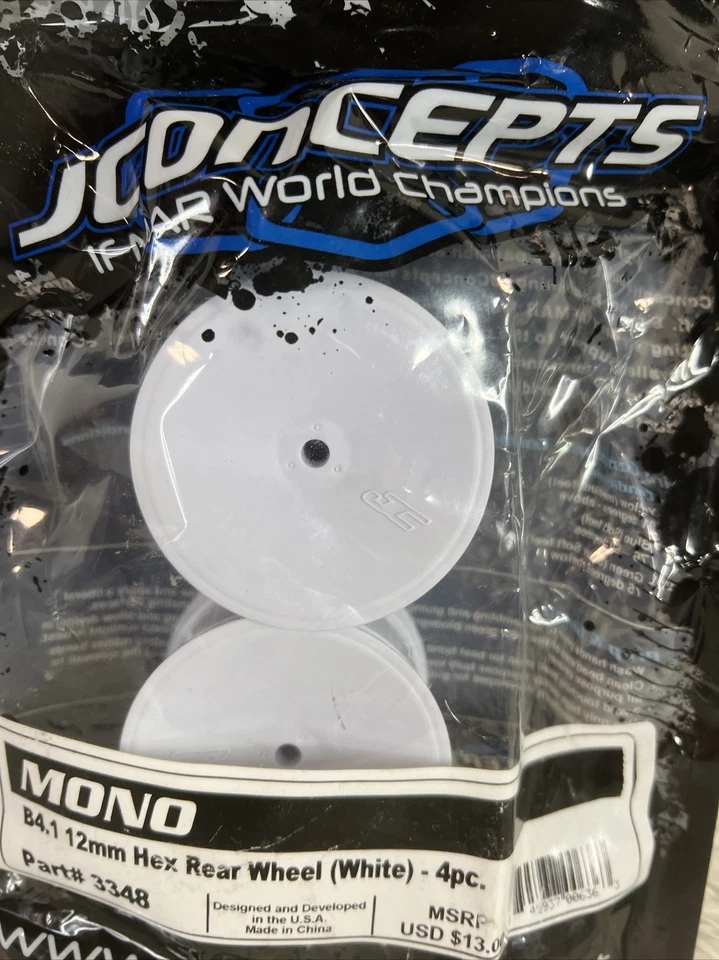 JConcepts Inc. Rear Mono12mm Hex Wheel White B4.1 RB5 JCO3348 - Image 2 of 4