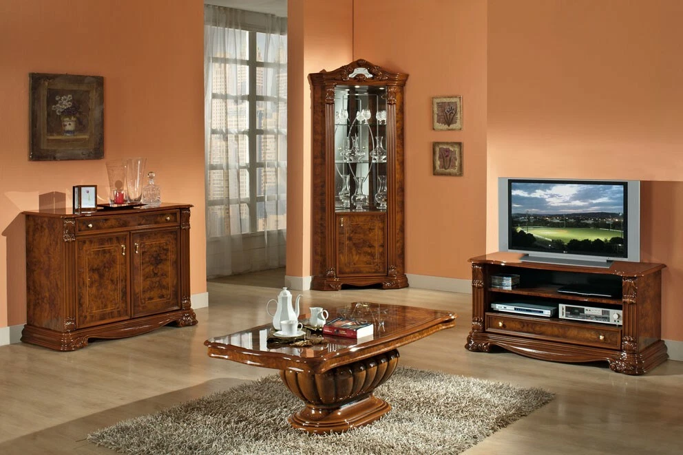 High gloss walnut tv unit deals