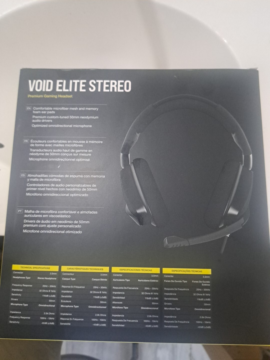 Corsair VOID ELITE STEREO Over the Ear Gaming Headset - Black for 