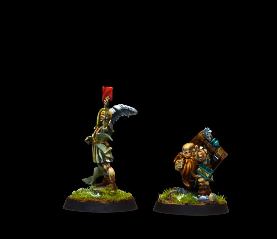 Elf and Dwarf Biased Referees blood bowl * COMMISSION ** painting - Image 2 of 4