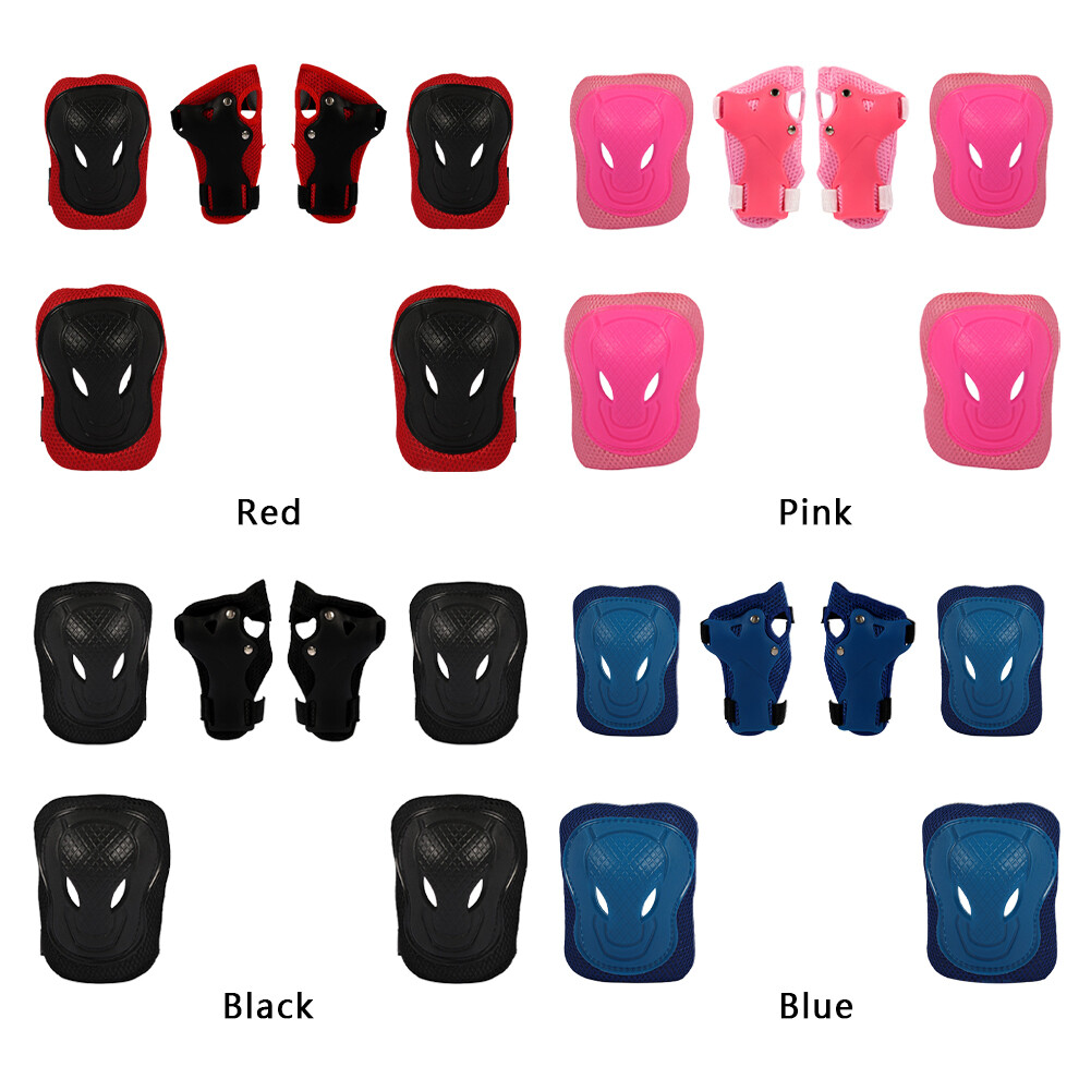 Knee Elbow Pad Roller Skate Wrist Guard Protective Gear Set