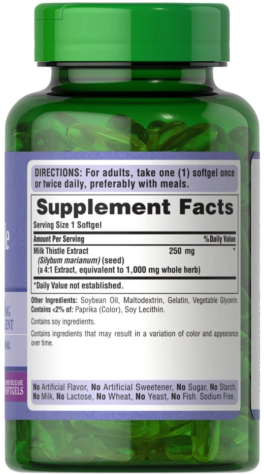 Paquete de 3 cápsulas blandas de silimarina 540 de 1000 mg de extracto de cardo mariano (3x180) caducidad 2026 Foto 2 de 4