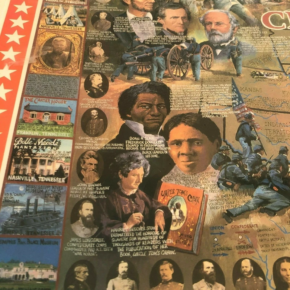 Vintage Civil War 1000 piece Jigsaw puzzle White Mountain Shrinkwrapped HPZ-CVL - Image 4 of 4