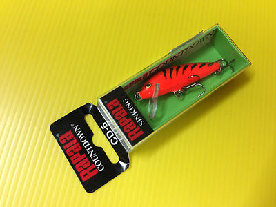 Rapala Countdown CD-5 OCW, Orange Tiger Color Minnow Lure, NIB.