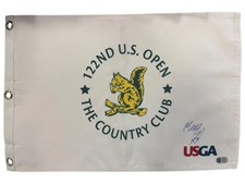 MATT FITZPATRICK SIGNED GOLF US OPEN 2022 WIN PIN FLAG (ACG CERT AG17606)